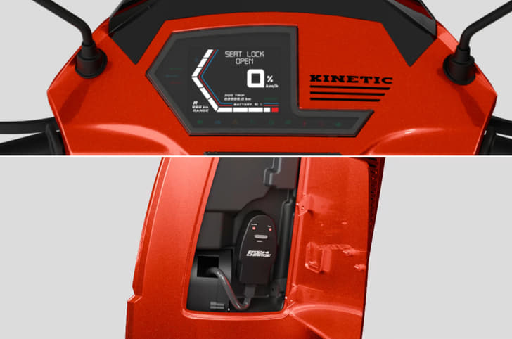 Kinetic DX LCD dash and hidden compartment
